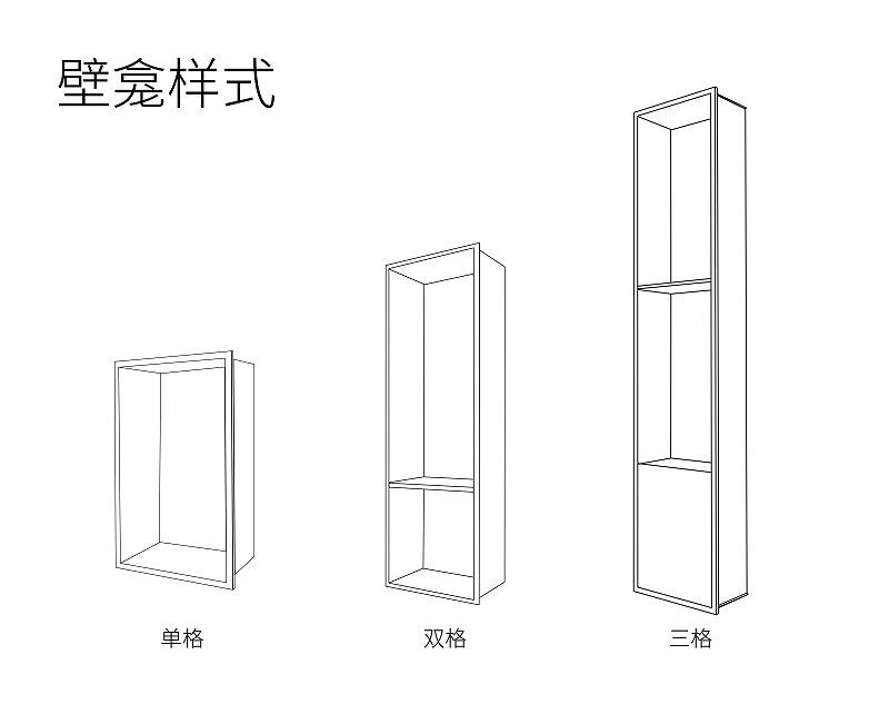 美日来不锈钢壁龛样式